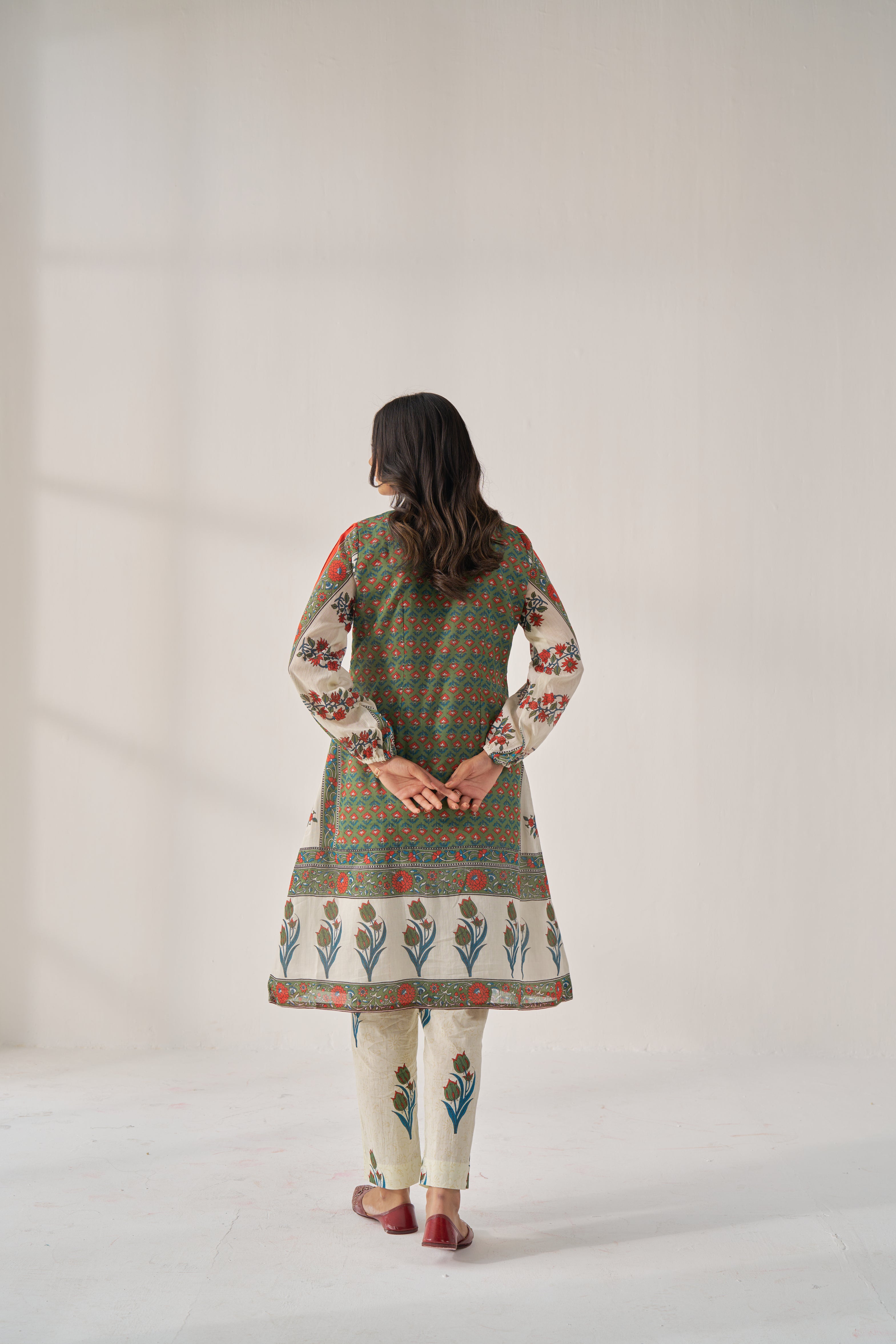 Kuhu - Adaara Mal cotton block placement print statement co-ord set