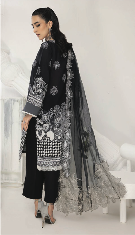 MONCCHROME Digital Printed Embroidered