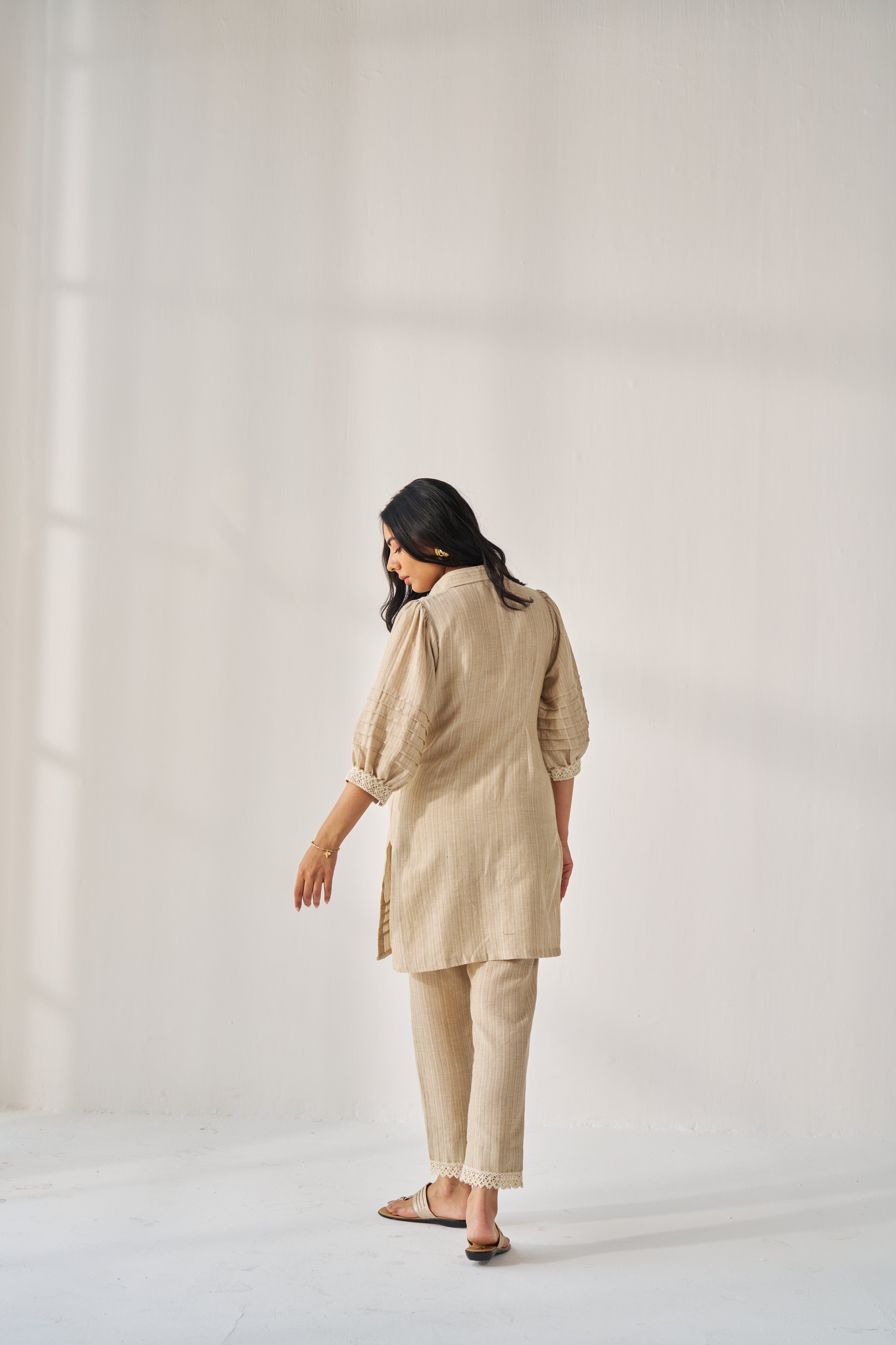 BROOKE-NATURAL BEIGE CROCHET COORD SET