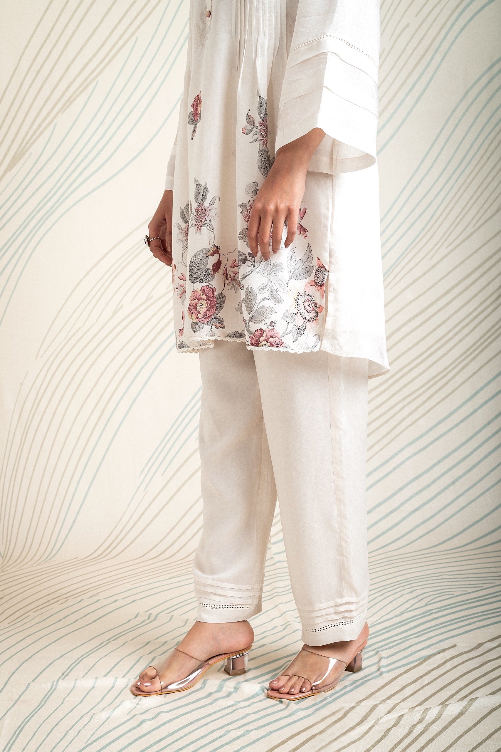 Raya - White Bamber Muslin Co-ord set