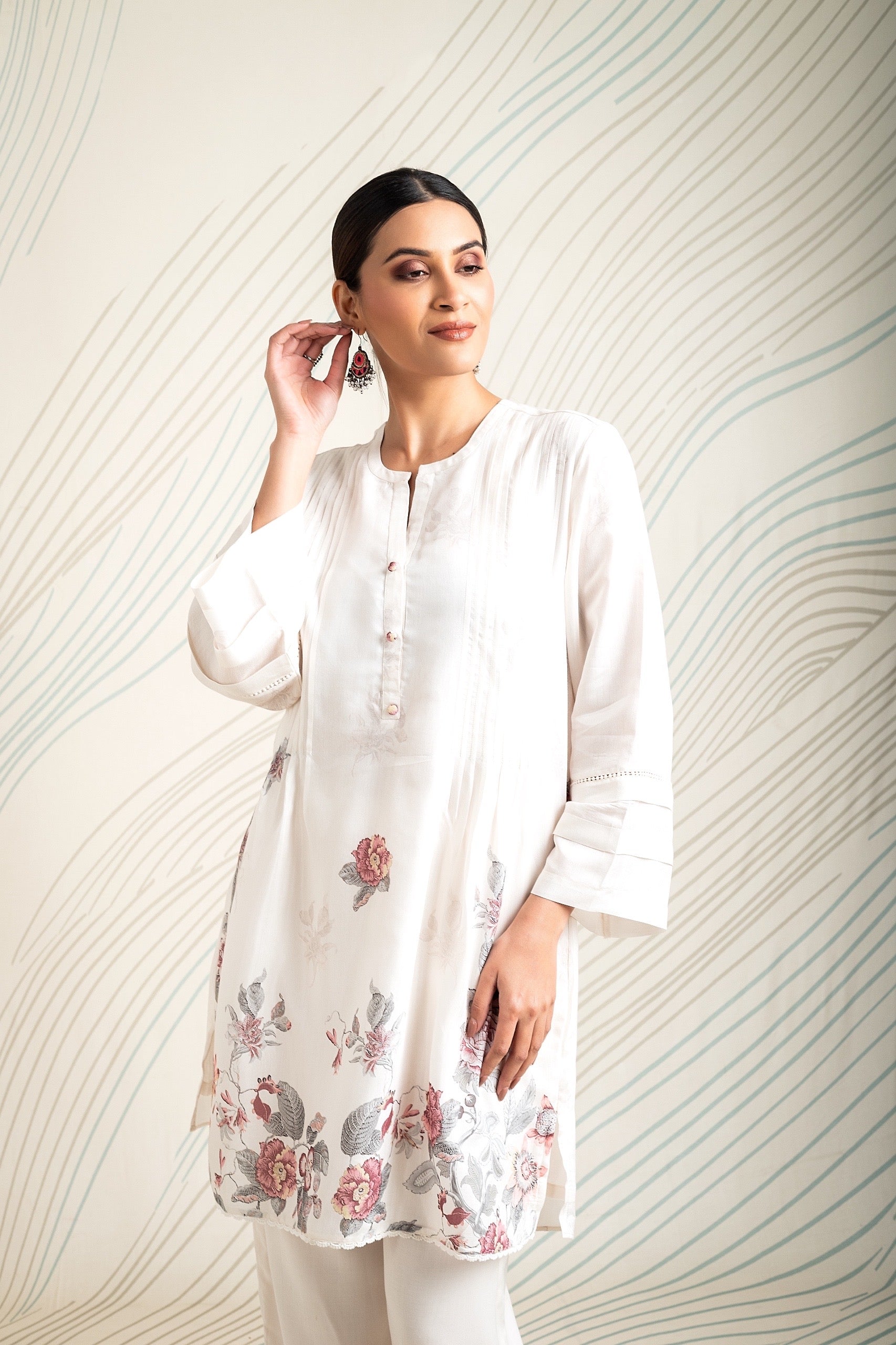 Raya - White Bamber Muslin Co-ord set