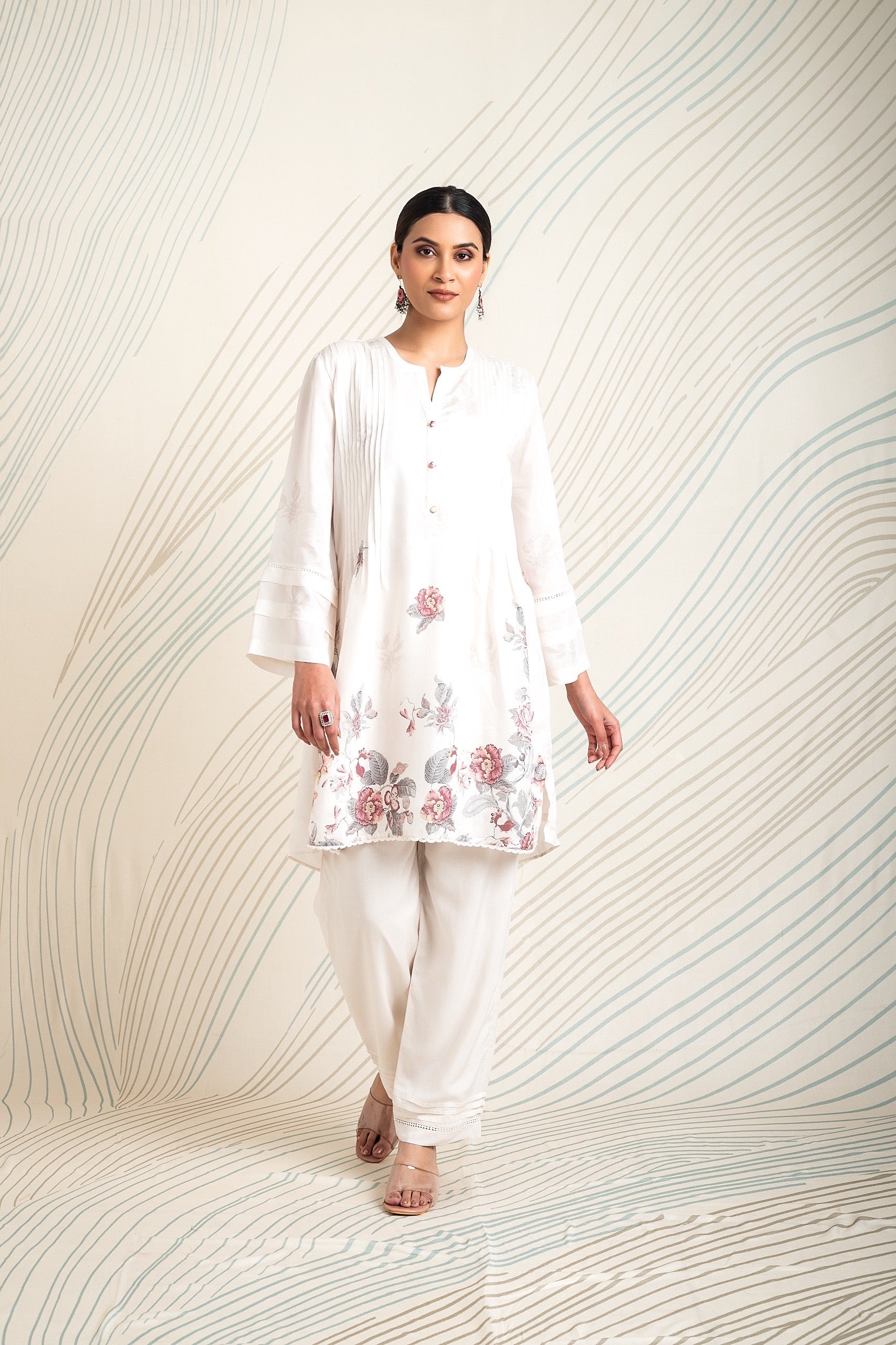 Raya - White Bamber Muslin Co-ord set