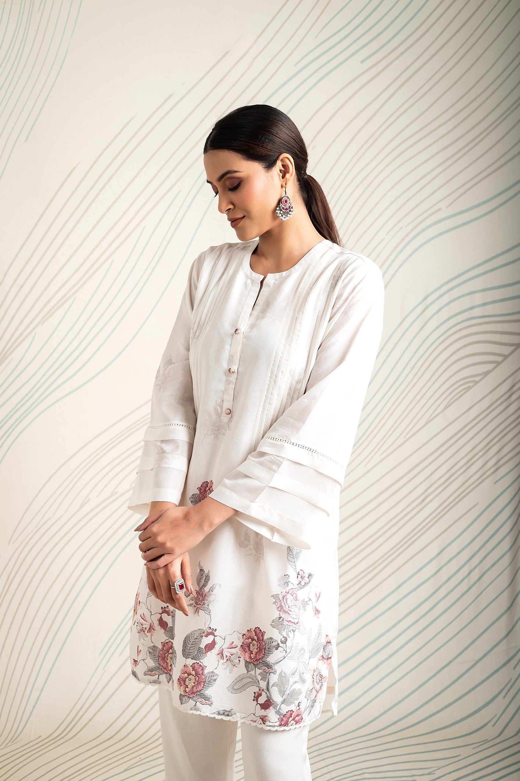 Raya - White Bamber Muslin Co-ord set