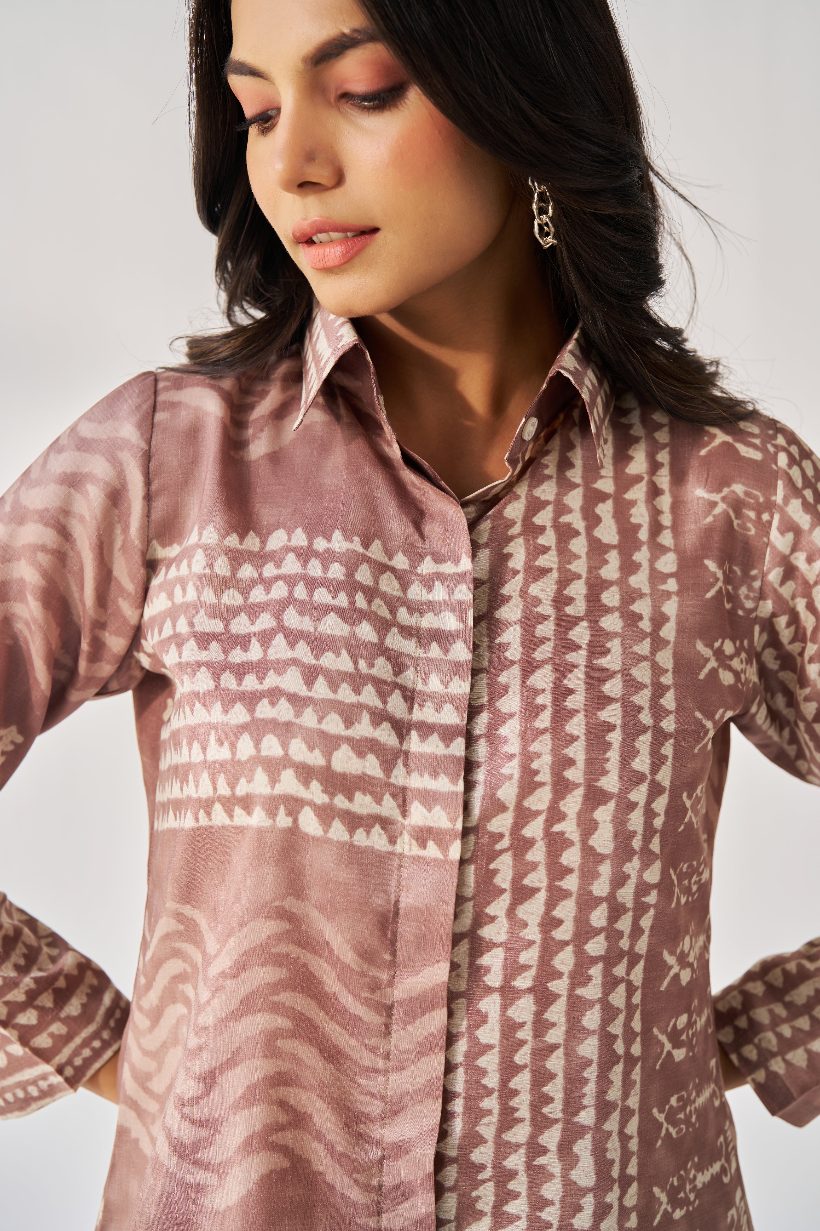 MISS EARTH-CHANDERI TRIBAL PRINT COORD SET
