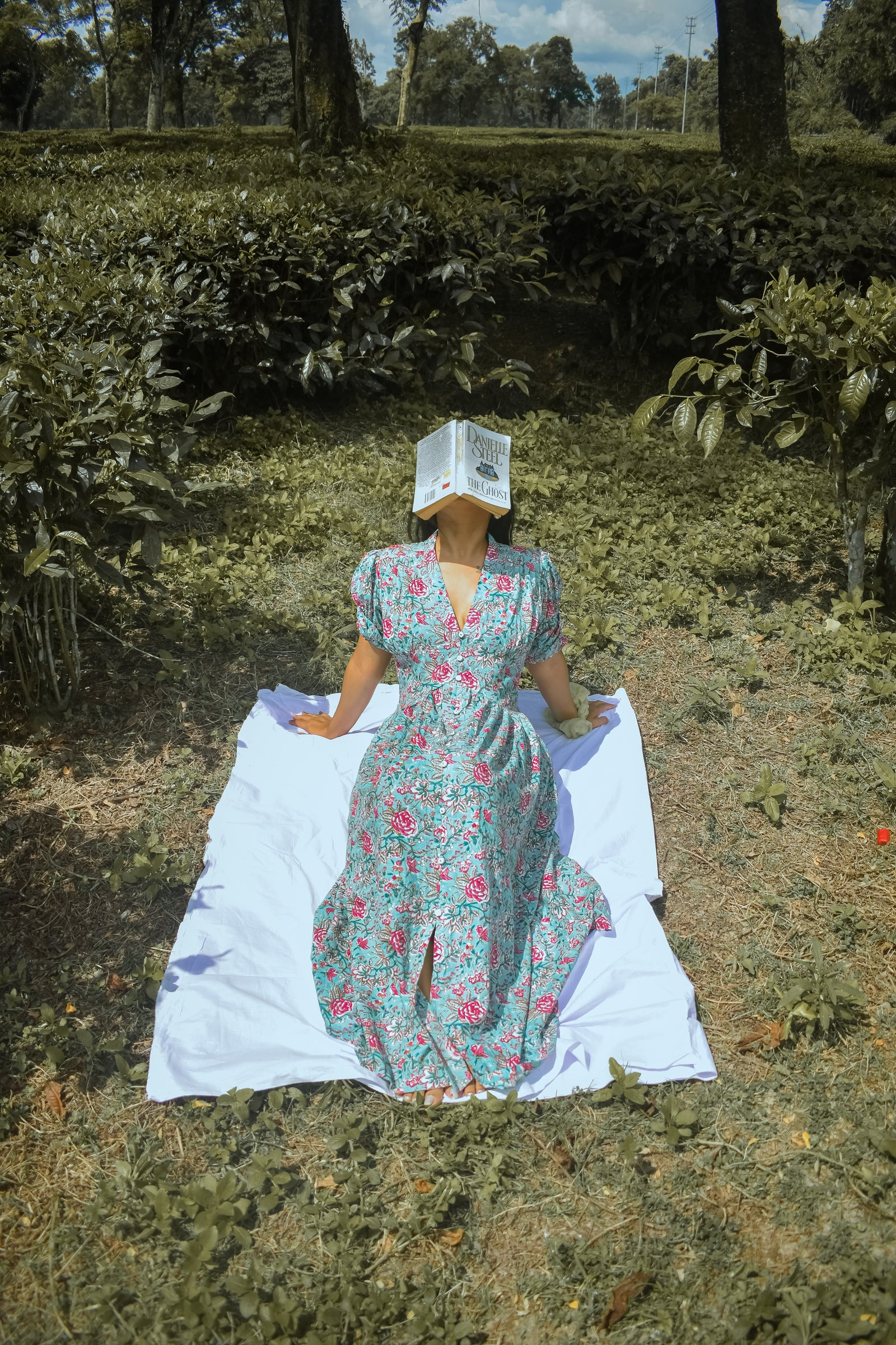 Adaara Blue And Pink Maxi Dress - Adaara