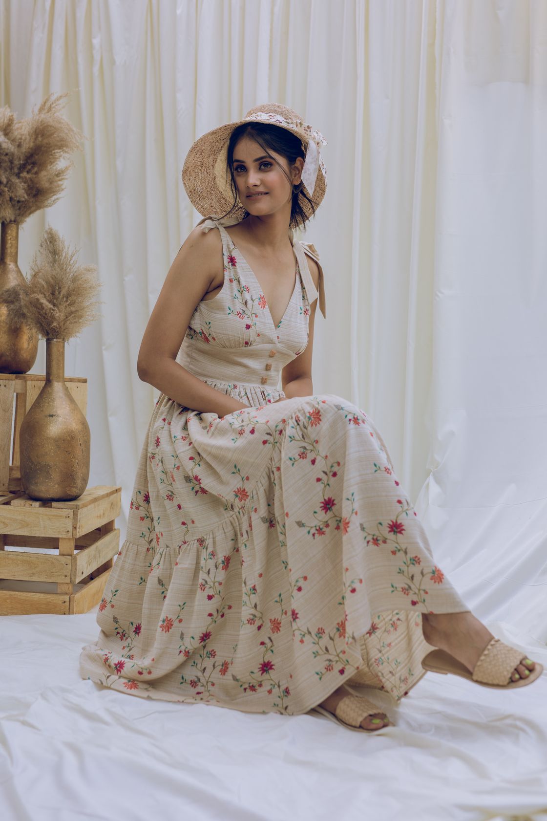 Dawn- In Your Own Backyard Cotton Printed Dress - Adaara