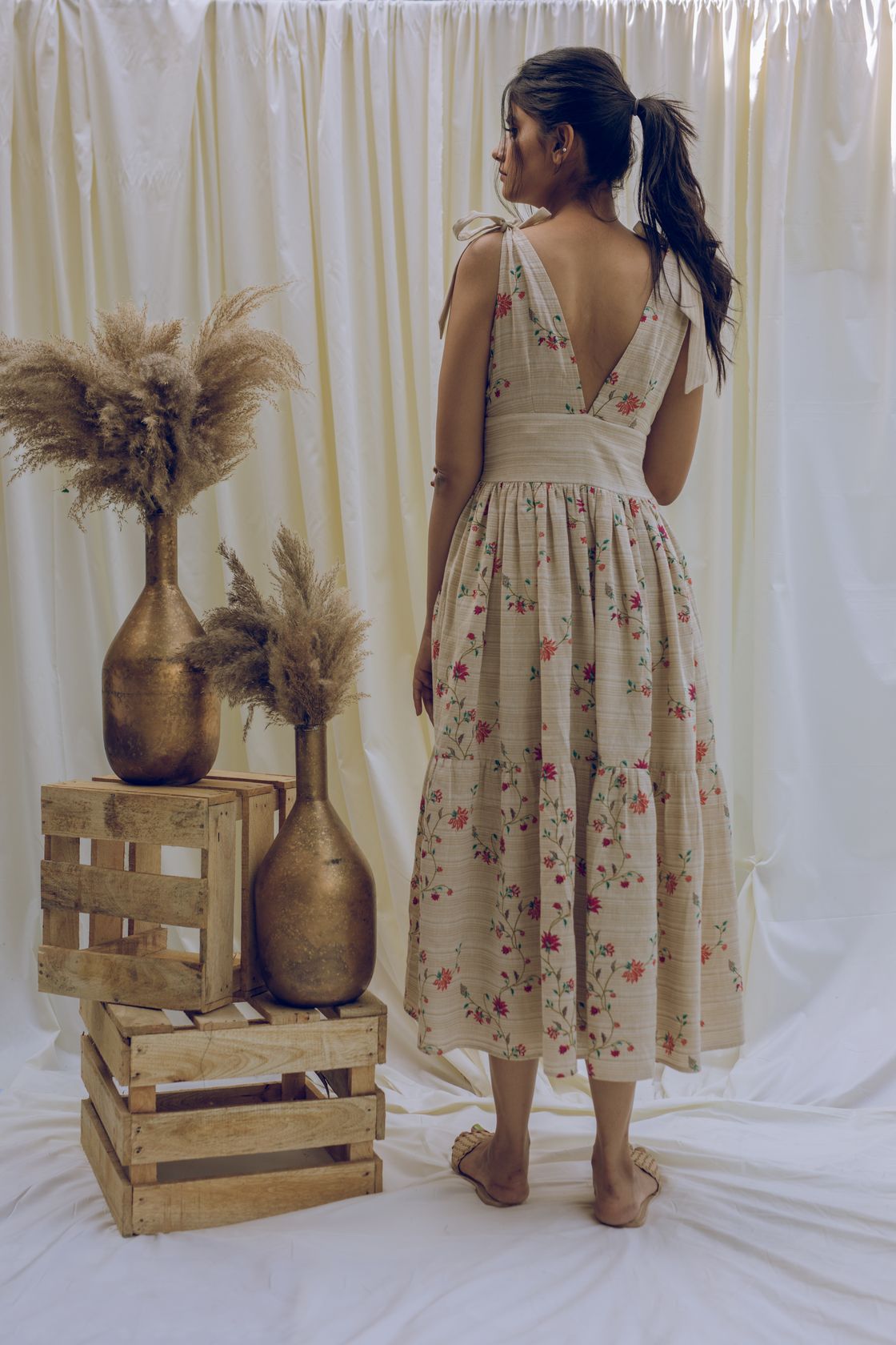 Dawn- In Your Own Backyard Cotton Printed Dress - Adaara