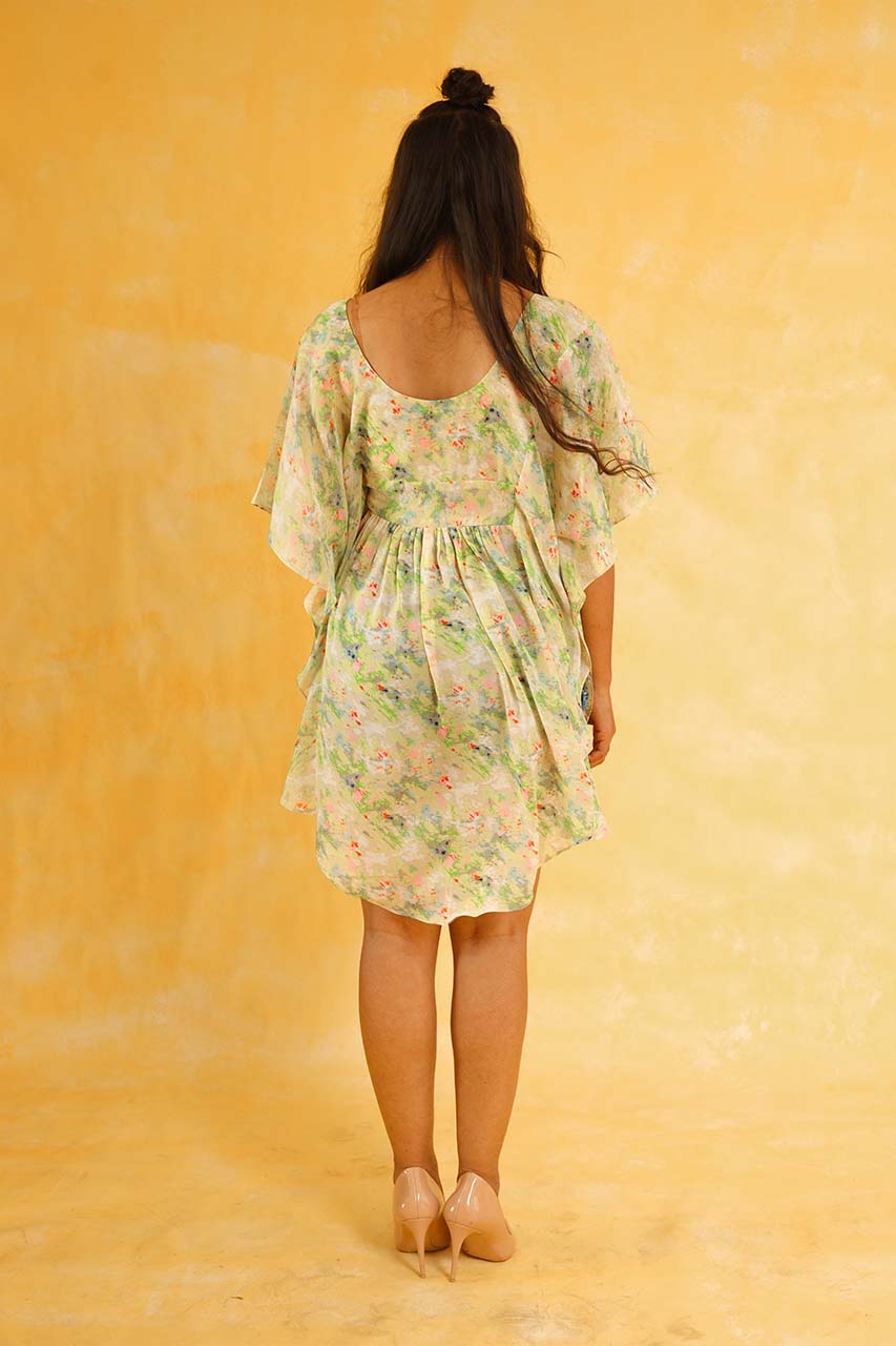 Adaara Georgette Spray Print Kaftan - Adaara