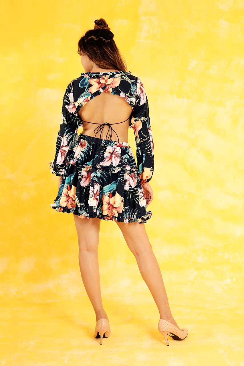 Adaara Georgette Backless Dress - Adaara