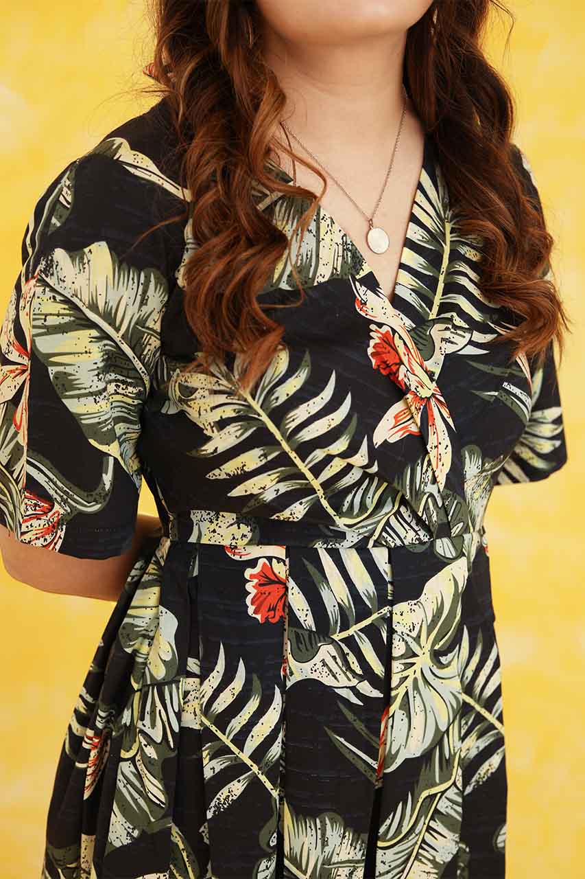 Adaara Linen Box Pleat Dress - Adaara